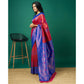 Rani Pink Zari Woven Banarasi Silk Saree With Tassels