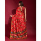 Red Foil Printed Art Silk Saree