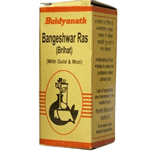 Baidyanath Bangeshwar Ras Brihat with Gold and Pearl - 10 Tablets