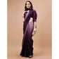 Wine Zari Woven Chiffon Saree