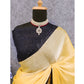 Yellow Sequins Embroidered Chiffon Saree