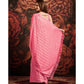 Pink Embroidered Art Silk Saree