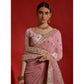 Pink Sequins Embroidered Georgette Saree