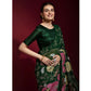 Green Floral Sequins Embroidered Georgette Saree