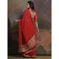 Red Bandhej Printed Georgette Saree With Tassels