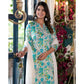 White Floral Angrakha Style Mulmul Cotton Suit With Foil Print