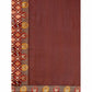 Rust Swarovski With Bandhani Printed Border Art Silk Saree