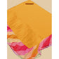 Yellow Printed Georgette Ruffle Saree