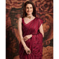 Maroon Embroidered Art Silk Saree