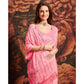 Pink Embroidered Art Silk Saree