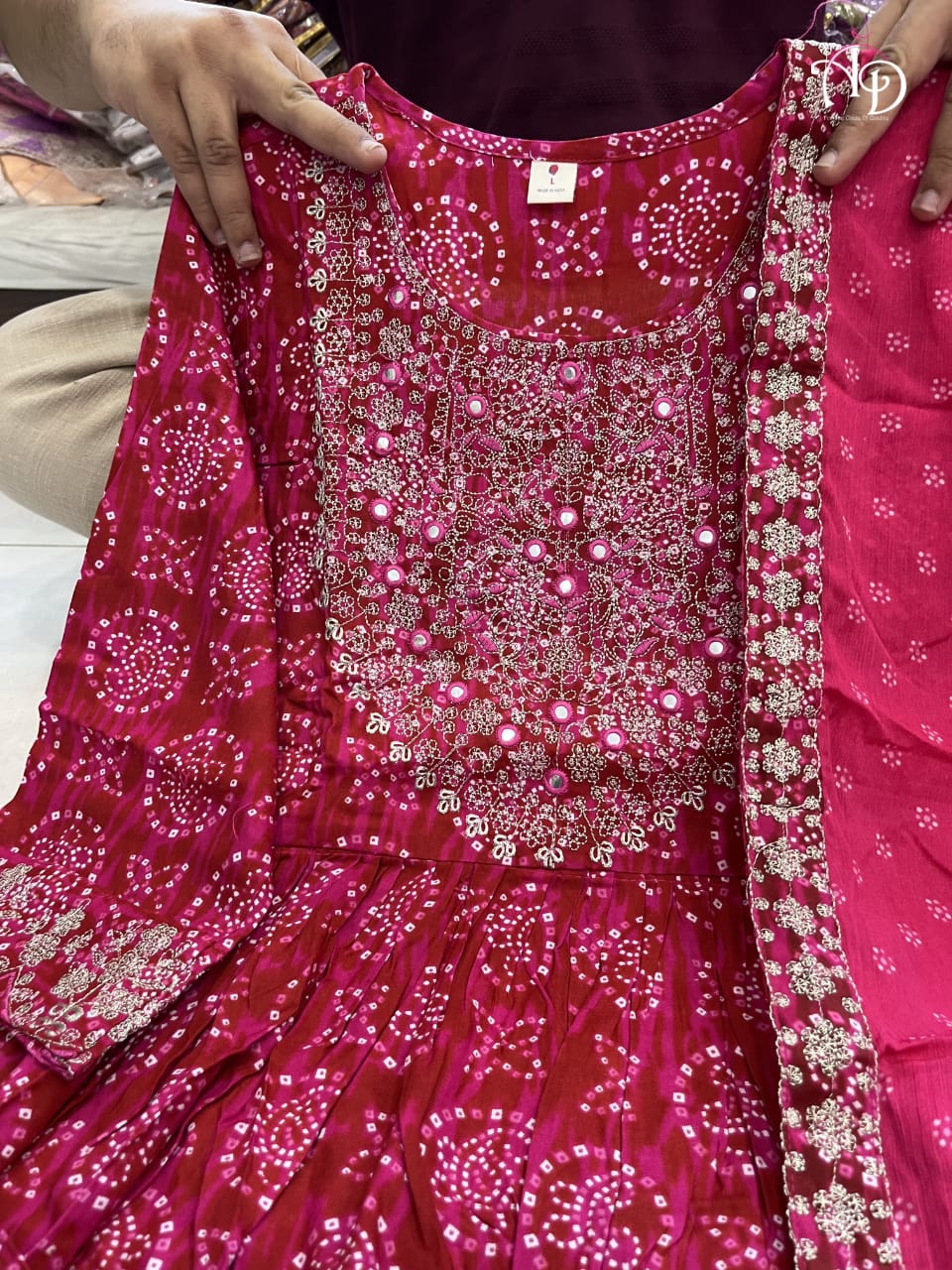 Sophisticated Pink Rayon Sharara Set: Intricate Heavy Mirror Embroidery Elegance