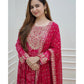 Sophisticated Pink Rayon Sharara Set: Intricate Heavy Mirror Embroidery Elegance