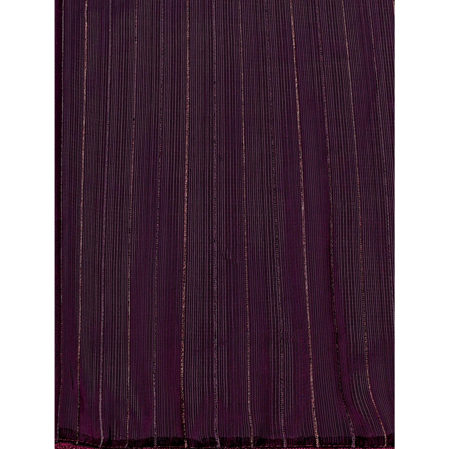 Wine Zari Woven Chiffon Saree