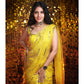 Yellow Sequins Embroidered Georgette Saree