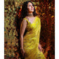 Yellow Sequins Embroidered Georgette Saree