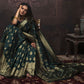 Silk Traditional Saree in Green with Weaving Work-1734588