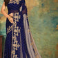 Georgette Traditional Saree in Blue with Stone Work-1753044