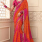 Chiffon Party Wear Saree in Pink and Majenta with Printed Work-1795384