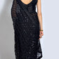 Georgette Designer Saree in Black and Grey with Embroidered Work-1798367