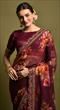 Georgette Party Wear Saree in Purple and Violet with Sequence Work-1811511