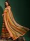 Chiffon Festive Saree in Orange with Embroidered Work-1838597