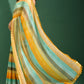 Chiffon Festive Saree in Yellow with Lehariya Work-1838598