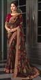 Satin Silk Reception Saree in Multicolor with Thread Work-1841607