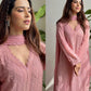 Pink Luxurious Georgette Embroidered Ensemble With Dupatta