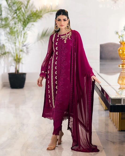 Trendy Sequence Embroidered Suit Set