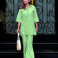 Parrot Green Hakoba Chic Designer Ensemble