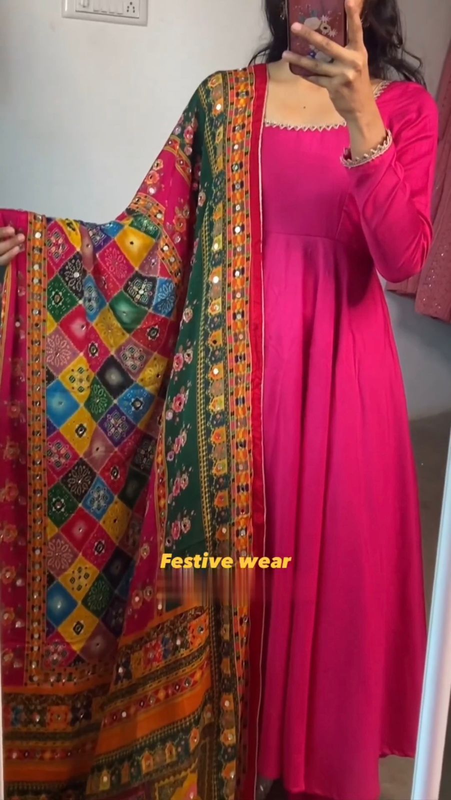 Divine Satin Ensemble With Dupatta