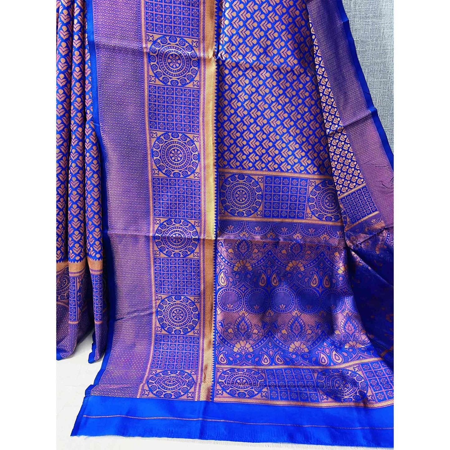 Blue & Golden Woven Banarasi Silk Saree