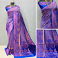 Blue & Golden Woven Banarasi Silk Saree