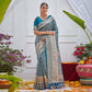 Blue Woven Art Silk Saree