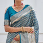 Blue Woven Art Silk Saree