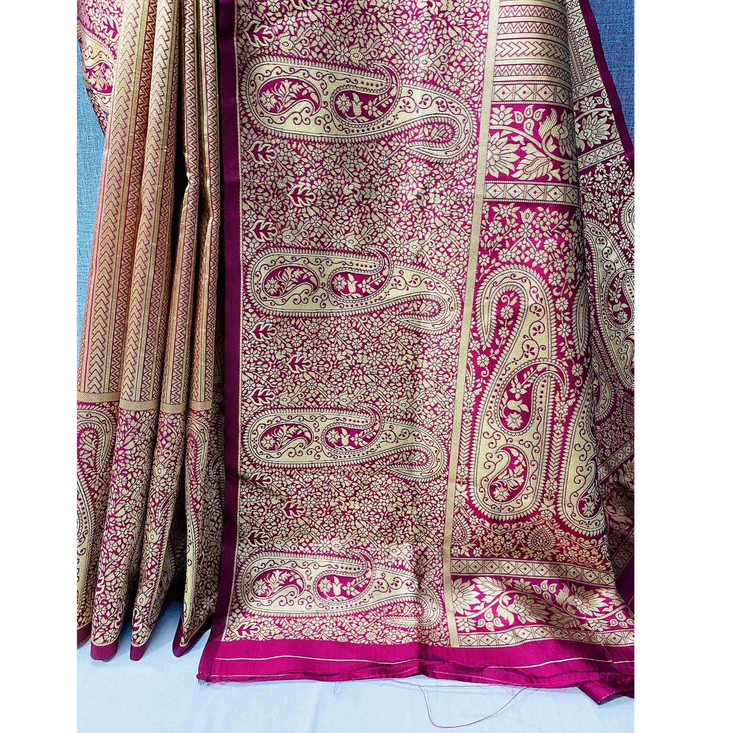 Brown Woven Banarasi Silk Saree