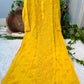 Yellow Rose Garden: 3D Viscose Embroidered Kurti