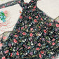 Midnight Blooms Black Floral Organza Taby Silk Gown with Dupatta