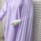 Mauve Chikankari Elegance: Modaal Chanderi Cutdana Ensemble