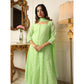 Pista Green Chikankari Work Georgette Anarkali Suit