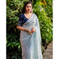 Light Blue Sequins Work Georgette Saree