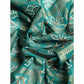 Turquoise Green Bandhani Foil Printed Zomato Saree With Tassels