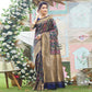 Navy Blue Woven Art Silk Saree