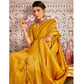 Mustard Floral Woven Art Silk Saree