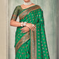 Green Woven Art Silk Saree With Tassels