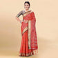 Red Woven Patola Art Silk Saree With Tassels