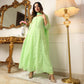 Pista Green Chikankari Work Georgette Anarkali Suit