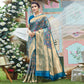 Rama Blue Woven Art Silk Saree