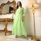 Pista Green Chikankari Work Georgette Anarkali Suit