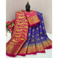 Blue Woven Banarasi Silk Saree